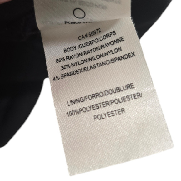 Laundry Black & White Utility Dress Front Zip Buckles Size 4 - Picture 5 of 8